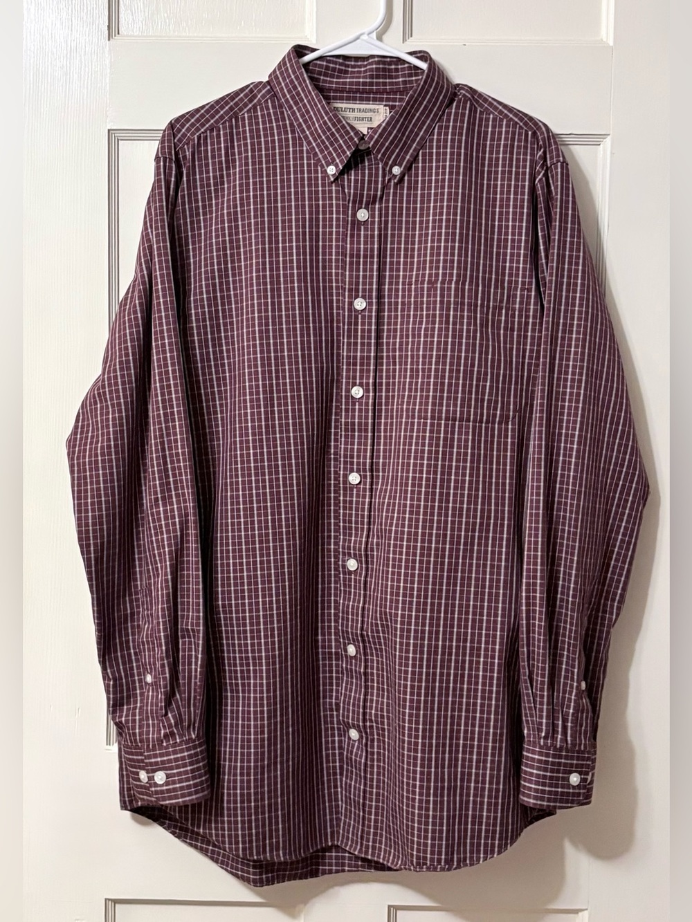 Duluth Trading Wrinkle Fighter Plaid Button Up Shirt